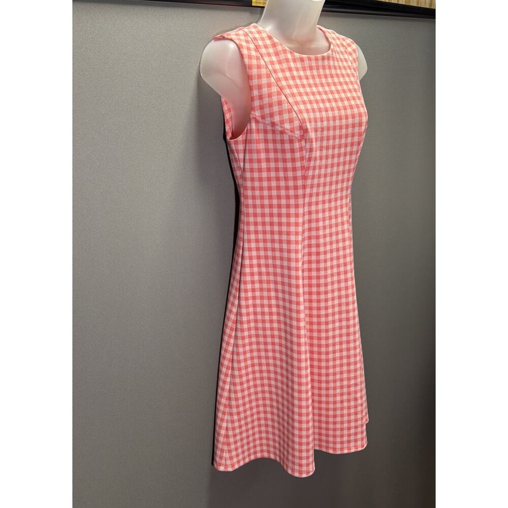 Tommy Hilfiger Dress Womens 6P Petite Pink Gingham Sleeveless Fit Flare NWT - Picture 4 of 12